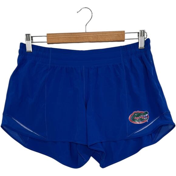 Lululemon Florida Gators Shorts Womens 12 Tall Blue Hotty Hot Athletic Running - Picture 1 of 15